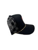 Buckin Lucky Checkered Mesh Trucker Hat w/ Gold Chain by Neon Spur