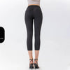 Denim-Look Capri Yoga Pants – Slim Fit High-Elastic Tummy Control Fitness Pants by FitiqueFit