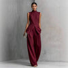 Women's Solid Color Sleeveless Top & Long Pants Two-Piece Set – 4 Colors XS–XXL by FitiqueFit