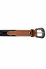 Western Stitch Genuine Suede & Hand Tooled Leather Belt -Dark Brown by Neon Spur