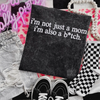 Not just a mom Embroidered Mineralwash Tshirt by Madness & Mayhem LLC