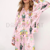 Women's Nutcracker Ballet Print Satin Pajama Set by Dog Mom Hat