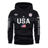 Patriot USA Flag Print Hoodie – Men’s American Heritage Fleece Sweatshirt, Vintage Stars & Stripes Graphic Pullover, Made in the USA
