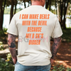 Father Figure T-Shirt – "I Can Make Deals With Because My D Bigger" Bold Slogan Tee by Dog Mom Hat