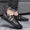 Black Mens Fashion Sneakers Breathable Skateboard Shoes High Quality Trainers Shoes Casual Genuine Leather Casual Shoes Fashion Comfortable Walking Shoes by Stevvex