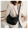 New PU Leather Shoulder Bag for Women Designer Wide Belt Handbags with Chain For LadiesWomen'S Big Bag Spring New Fashion Korean Leisure Half Round Women'S Bag Simple Large Capacity One Shoulder Oblique by Stevvex