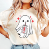 Spooky Ghost Halloween T-Shirt – Funny Skeleton Graphic Tee by Dog Mom Hat