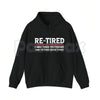 Re-Tired Lazy Retirement Shirt – Funny Pun Retiree Hoodie & Sarcastic Relaxing Gift Sweatshirt