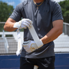 Winder Series Batting Gloves - White & Gold Chrome