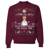 "Fine I'll Go But I'm Gonna Complain The Whole Time" Ugly Christmas Sweatshirt | Funny Relatable Holiday Jumper | Introvert Xmas Gag Gift