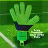 ONEKEEPER VECTOR Junior Green Kids & Junior Goalkeepers | Removable Finger Saves | Spines Sold Separately