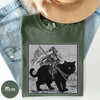 Funny Medieval Knight Cat Rider T-Shirt – Renaissance Fair Meme Tee, Fantasy Cat Lover Shirt, Funny Knight Graphic Tee, Unisex Gag Gift