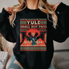 'Yule Shall Not Pass' Balrog Death Metal Font LOTR Ugly Christmas Sweater by Dog Mom Hat