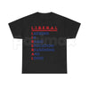 L.I.B.E.R.A.L. Acrostic Political Satire T-Shirt – Funny Conservative Statement Tee, Humorous Right Wing Anti-Woke Unisex Graphic Shirt