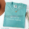 Comfort Colors "Big Fan of Human Rights" T-Shirt – Equality Graphic Tee by Dog Mom Hat