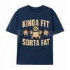 "Kinda Fit Sorta Fart" Funny Gym T-Shirt – Sarcastic Fitness Graphic Tee, Premium 100% Cotton Workout Humor Top, Soft Lived-In Heavyweight Activewear Shirt, Made in USA