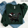 Cute Cat Christmas Sweatshirt – Retro Winter Vibes Gildan Crewneck | Cat Mom Gift by Dog Mom Hat