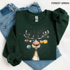 Vintage Reindeer Christmas Crewneck – Cute Retro Reindeer Pullover by Dog Mom Hat