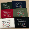 Funny Christmas Embroidered Sweatshirt by Dog Mom Hat