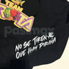 Team Fruta Hoodie – Black, Fruit Logo & Slogan "No Se Tienen Que Hay Piraña" Pullover, Medium Fit Casual Wear, Unisex