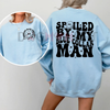"Spoiled by My Blue Collar Man" Sweater – Cozy Crewneck, Love & Appreciation Gift for Her by Dog Mom Hat