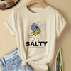Women's "Salty Girl" Vintage T-Shirt – Trendy Umbrella Top for Her by Dog Mom Hat