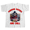 Halloween Horror Anime T-Shirt - Spooky Japanese Graphic Tee, Edgy Fall Wear