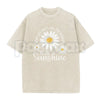 Be The Sunshine T-Shirt – Inspirational Vintage Washed Graphic Tee, Retro Positive Quote Lightweight Cotton Top, Aesthetic Sun Streetwear