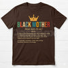 Black Mother Definition T-Shirt – African American Mom Graphic Tee, Remastered Heavy Cotton Mother's Day Top, Soft Lived-In Heavyweight Melanin Queen Shirt, Made in USA