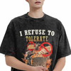 "I Refuse To Tolerate Gluten" Washed T-Shirt by Dog Mom Hat