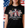 God Bless America 250th Anniversary T-Shirt – USA 250th Birthday Commemorative Tee, Premium 100% Cotton 4th of July Graphic Top, Soft Lived-In Heavyweight Memorial Day Gift Shirt, Made in USA
