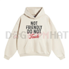 "Not Friendly Do Not Touch" Humorous Black Hoodie by Dog Mom Hat