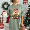 Book Stack Christmas Tree T-Shirt by Dog Mom Hat