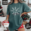 Splatter Snowflake Shirt Comfort Colors – Trendy Women's Christmas Tshirt by Dog Mom Hat