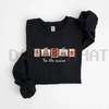 Retro Winter Stamp Sweatshirt – Patchwork Christmas Stamps Coquette Aesthetic Jumper by Dog Mom Hat