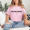 "She Her Daddy" Lesbian Pride Pronouns Humor Gay T-Shirt by Dog Mom Hat