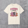 Women's "In October We Wear Pink" Halloween Graphic T-Shirt - Breast Cancer Awareness & Spooky Design Tee, Hot Topic Style Party Top