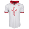 Baseball Seam Cross HyperMAX Short Sleeve Hoodie by Seamhead Swag