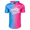 Daddy Hacks Baseball HyperMAX Short Sleeve Cotton Candy Hoodie by Seamhead Swag