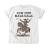 Retro Cowboy "Pew Pew Madafakas" T-Shirt by Dog Mom Hat