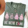 Breast Cancer T-Shirt – "In October We Wear Pink" Cute Ghost Tee by Dog Mom Hat