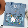 Feeling A Little Frosty' Comfort Colors® T-shirt – Cute Snowman Tee by Dog Mom Hat