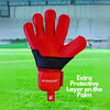 ONEKEEPER VECTOR Junior Red for Kids & Junior Goalkeepers | Removable Finger Saves | Spines Sold Separately