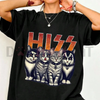 "Hiss" Funny Cats Rock T-Shirt – Kittens Rockin Graphic Tee by Dog Mom Hat