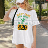 "Mary Jane High School Class of 420" T-Shirt – Retro Collegiate Stoner Graphic Tee, Premium 100% Cotton Herbal Humor Top, Soft Lived-In Heavyweight Vintage Parody Shirt, Made in USA