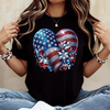 American Flag Heart Design T-Shirt by Dog Mom Hat