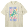 Girls Will Be Girls Mantis T-Shirt – Funny Retro Cartoon Graphic Tee, Vintage Washed Praying Mantis Lightweight Cotton Indie Aesthetic Top