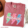 Lightning Checkered Neon Mama T-Shirt by Dog Mom Hat