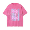 Unisex God is Good Print Washed T-Shirt – Aesthetic Christian Faith Graphic Tee, Retro Faith-Based Oversized Top