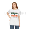 Vintage "Catholics vs. Convicts" T-Shirt – Notre Dame vs. Miami 1988 College Football Classic Tee by Dog Mom Hat
